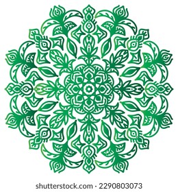 Patrón de Mandala ornamento floral abstracto