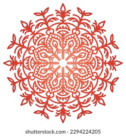 Mandala pattern abstract floral ornament