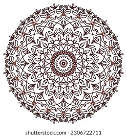 Mandala pattern abstract floral ornament