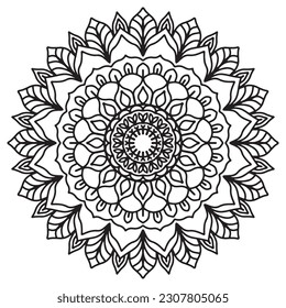 Patrón de Mandala ornamento floral abstracto