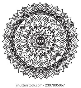 Mandala-Muster abstrakte Blumenverzierungen