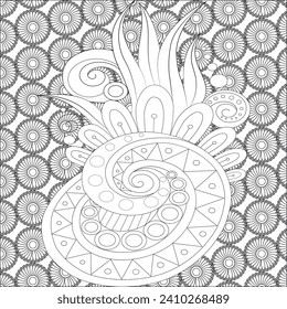 Mandala Pattern Adults Coloring Page