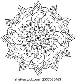 Patrón de Mandala Arte Terapia Mindfulness, Relajación y Alivio del Estrés, Tatuaje, Patrones Decorativos  