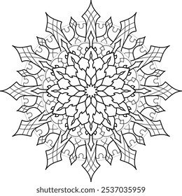 Mandala Pattern Art Therapy Mindfulness,  Relaxation and Stress Relief, Tatoo, Decorative Patterns  