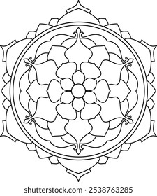 Mandala Pattern Art Therapy Mindfulness,  Relaxation and Stress Relief, Tatoo, Decorative Patterns