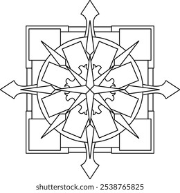Mandala Pattern Art Therapy Mindfulness,  Relaxation and Stress Relief, Tatoo, Decorative Patterns