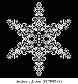 Mandala Pattern Background Round Pattern pattern white And black 
