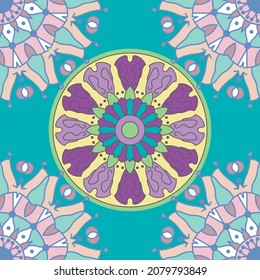 Mandala pattern, background and texture design. Use it for fabric and clothes designs