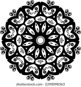 Mandala pattern background. Vector illustration. Meditation element for India yoga. Ornament for decorating a greeting Wedding Invitation card