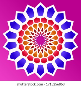 Mandala Pattern - Batik Inspired. Colorful. Kaleidoscope.