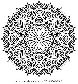 Mandala pattern black and white