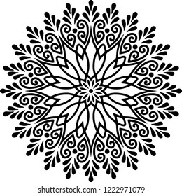 Mandala pattern black and white