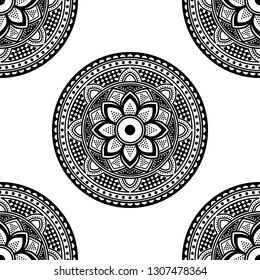 Mandala pattern black and white