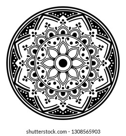 Mandala pattern black and white