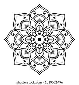 Mandala pattern black and white