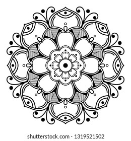 Mandala pattern black and white