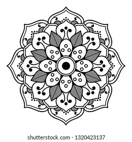 Mandala pattern black and white