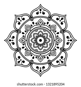 Mandala pattern black and white