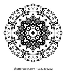 Mandala pattern black and white