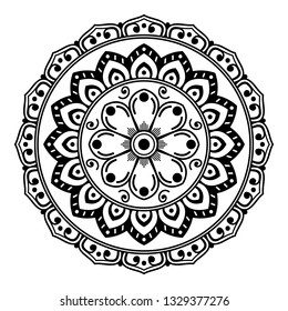 Mandala pattern black and white 