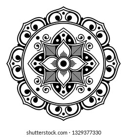 Mandala pattern black and white 