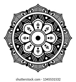 Mandala pattern black and white