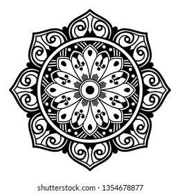 Mandala pattern black and white