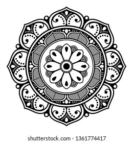 Mandala pattern black and white