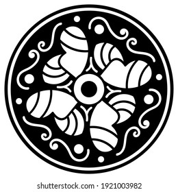 Mandala pattern black and white