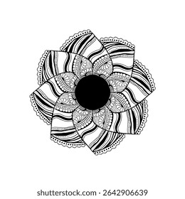 mandala pattern black and white