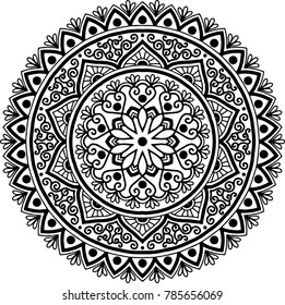 Mandala pattern black and white