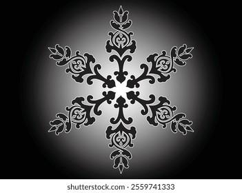 Mandala pattern black and white. Decorative round ornament pattern. Yoga Logos Vector, Ethnic Mandala Ornament. Vector Illustration