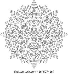 Mandala pattern black and white doodles sketch good mood