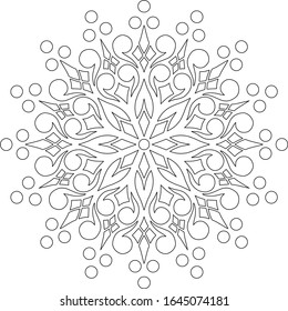 Mandala pattern black and white doodles sketch good mood