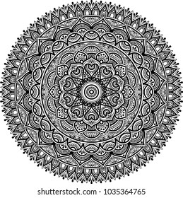 Mandala pattern black and white good mood