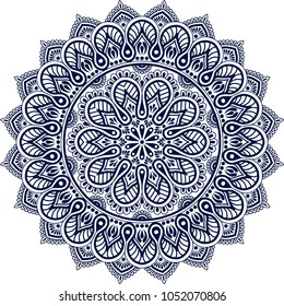 Mandala pattern black and white good mood