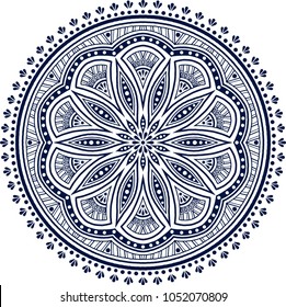 Mandala pattern black and white good mood