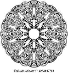 Mandala pattern black and white good mood