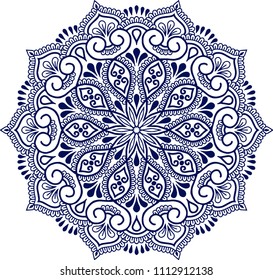 Mandala pattern black and white good mood