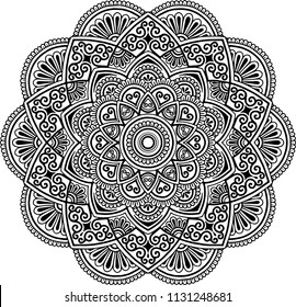 Mandala pattern black and white good mood