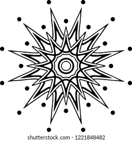 Mandala pattern black and white good mood