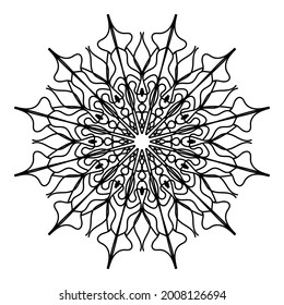 Mandala pattern black and white good mood