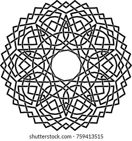 Mandala pattern black and white good mood