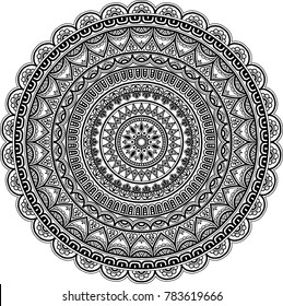 Mandala pattern black and white good mood