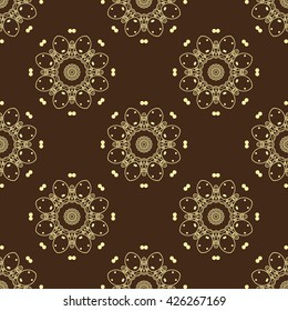 Mandala pattern. Brown color.