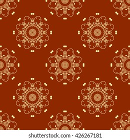 Mandala pattern. Brown color.