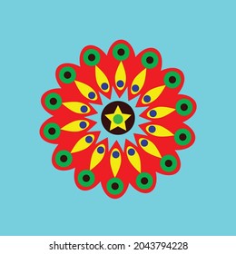 Patrón de Mandala para tarjeta, papel o tela.