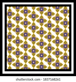 Mandala Muster Teppich Schal-Design floraler Hintergrund für Textilien. 