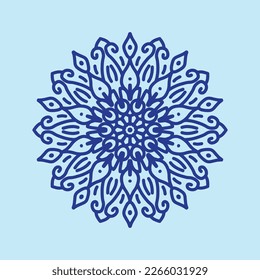 Mandala Pattern Circular flower design for Arabic festival Ramadan, puja, Baisakhi, holi, Mehndi, Henna, tattoo, decoration, alpona. 
Decorative ornament in ethnic oriental style hand draw doodle art 