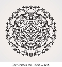 mandala pattern with circular petals. suitable for henna, tattoos, photos, coloring books. islam, hindu,Buddha, india, pakistan, chinese, arab